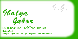 ibolya gabor business card